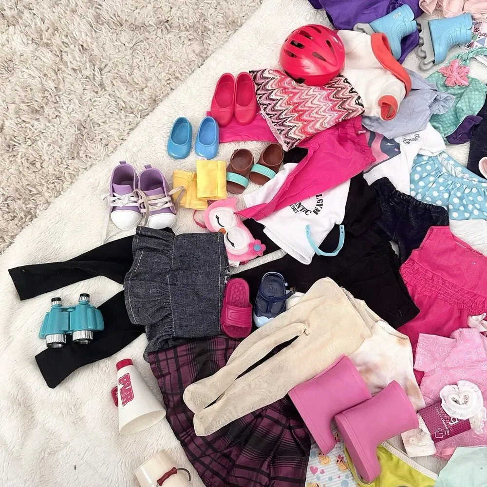 Our Generation Huge 18” Girl Doll Clothes Dresses Accessories Lot